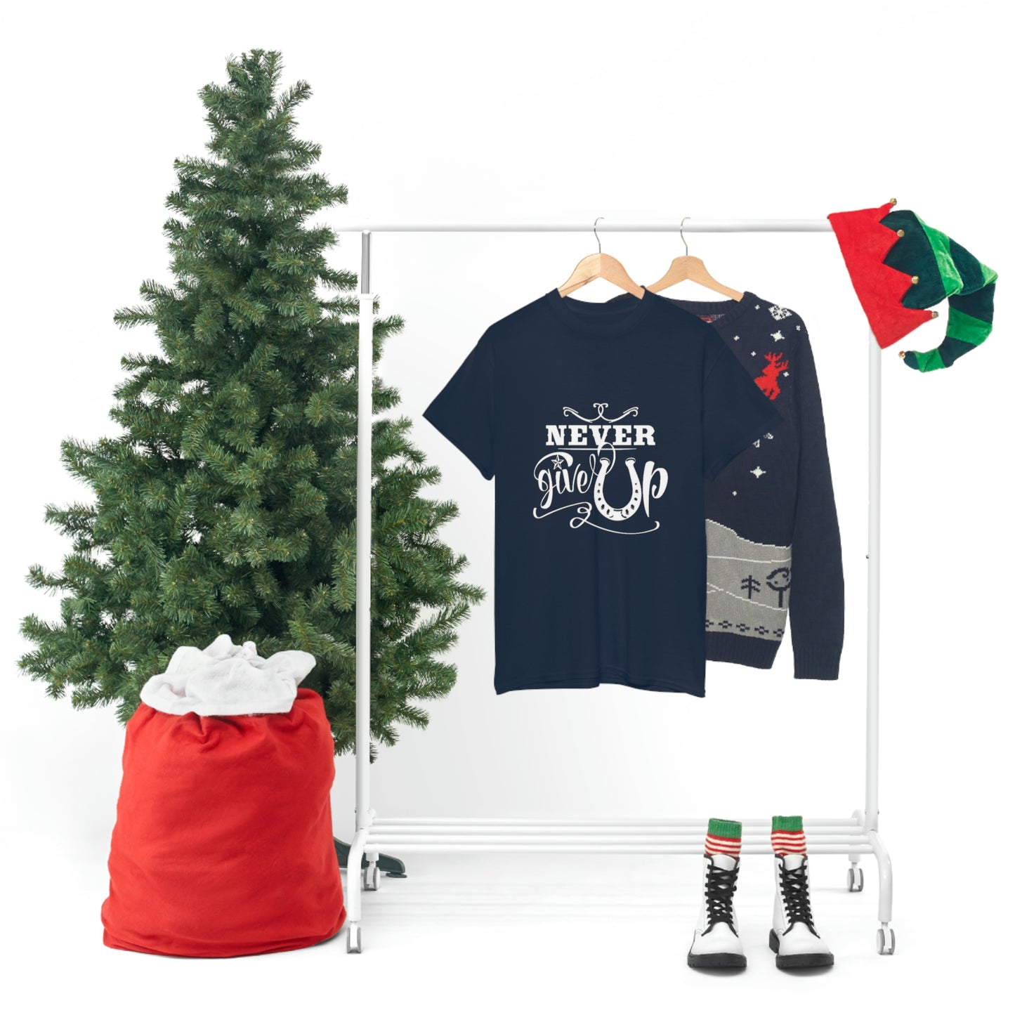 Never Give Up - Adult Tee (Front Logo)