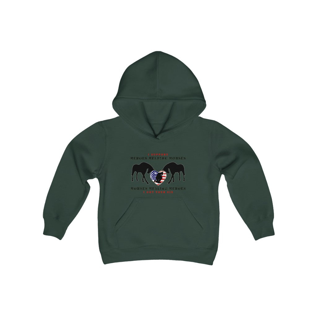 6H - Heart - Youth Hoodie (Front Logo)