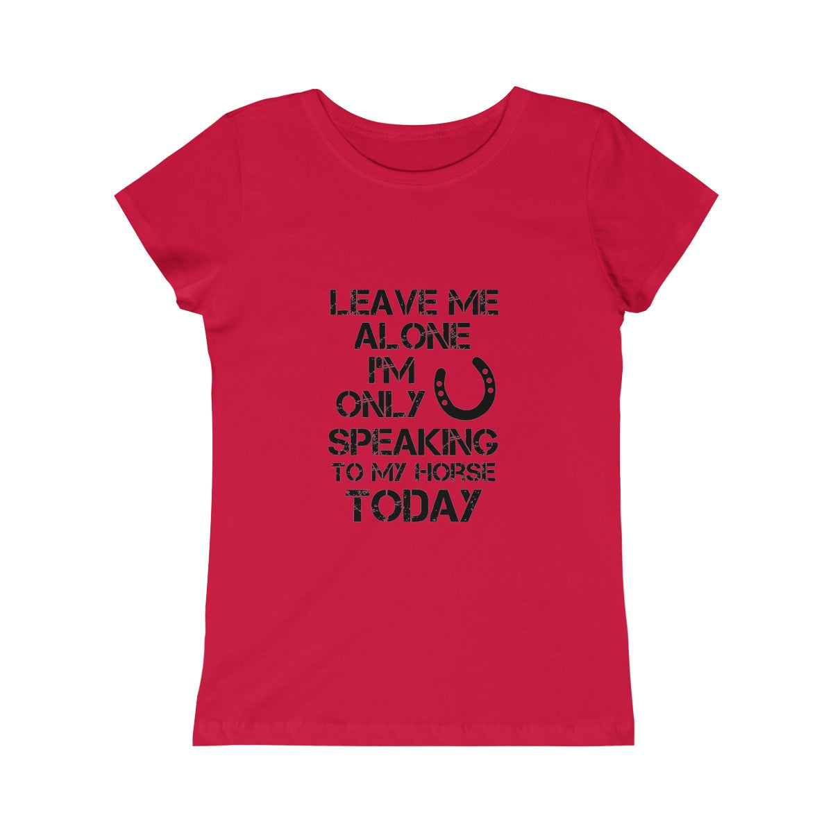 Leave Me Alone - Girls Princess Tee - Black Print