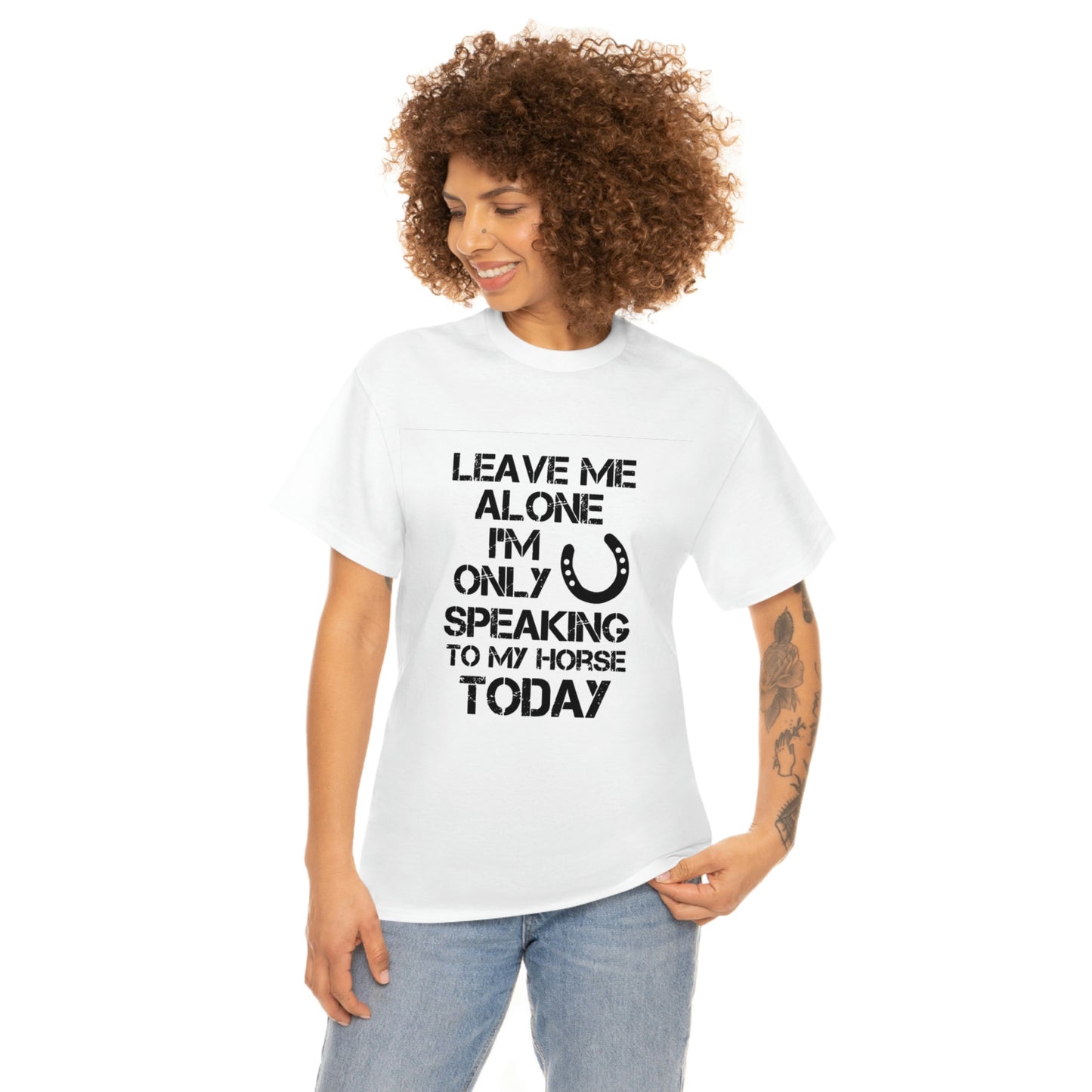 Leave Me Alone - Adult Tee (Front Logo)