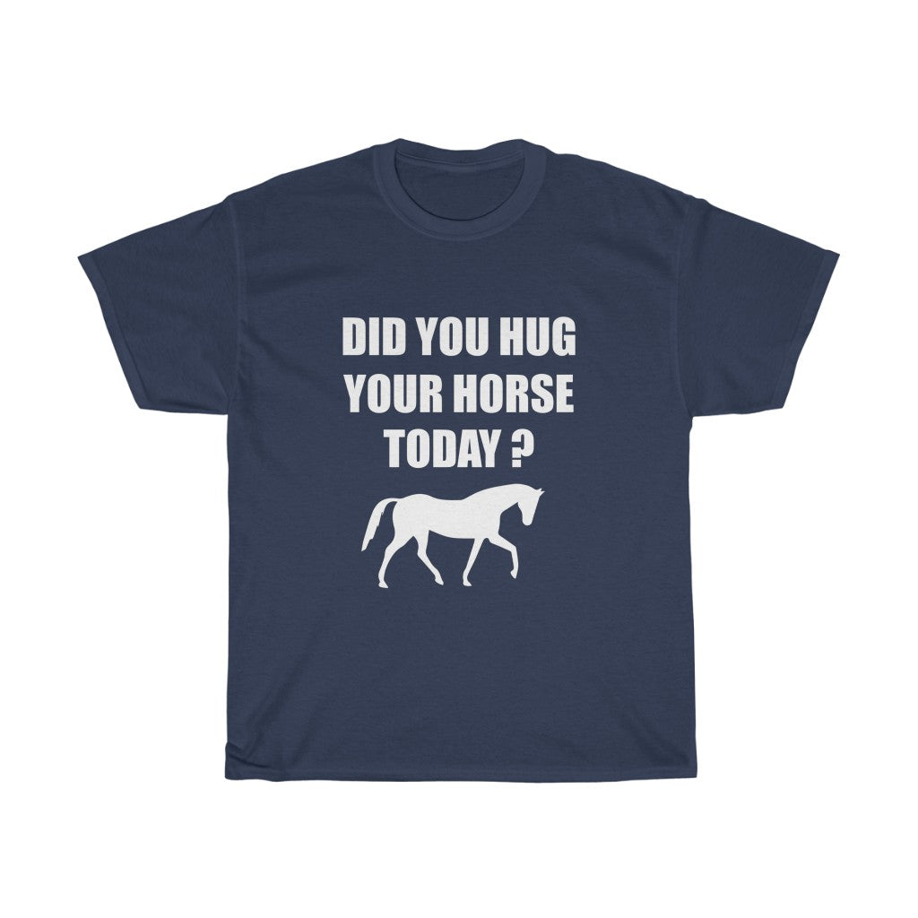 Horse Hugs - Adult Tee (Front Logo) - White Print