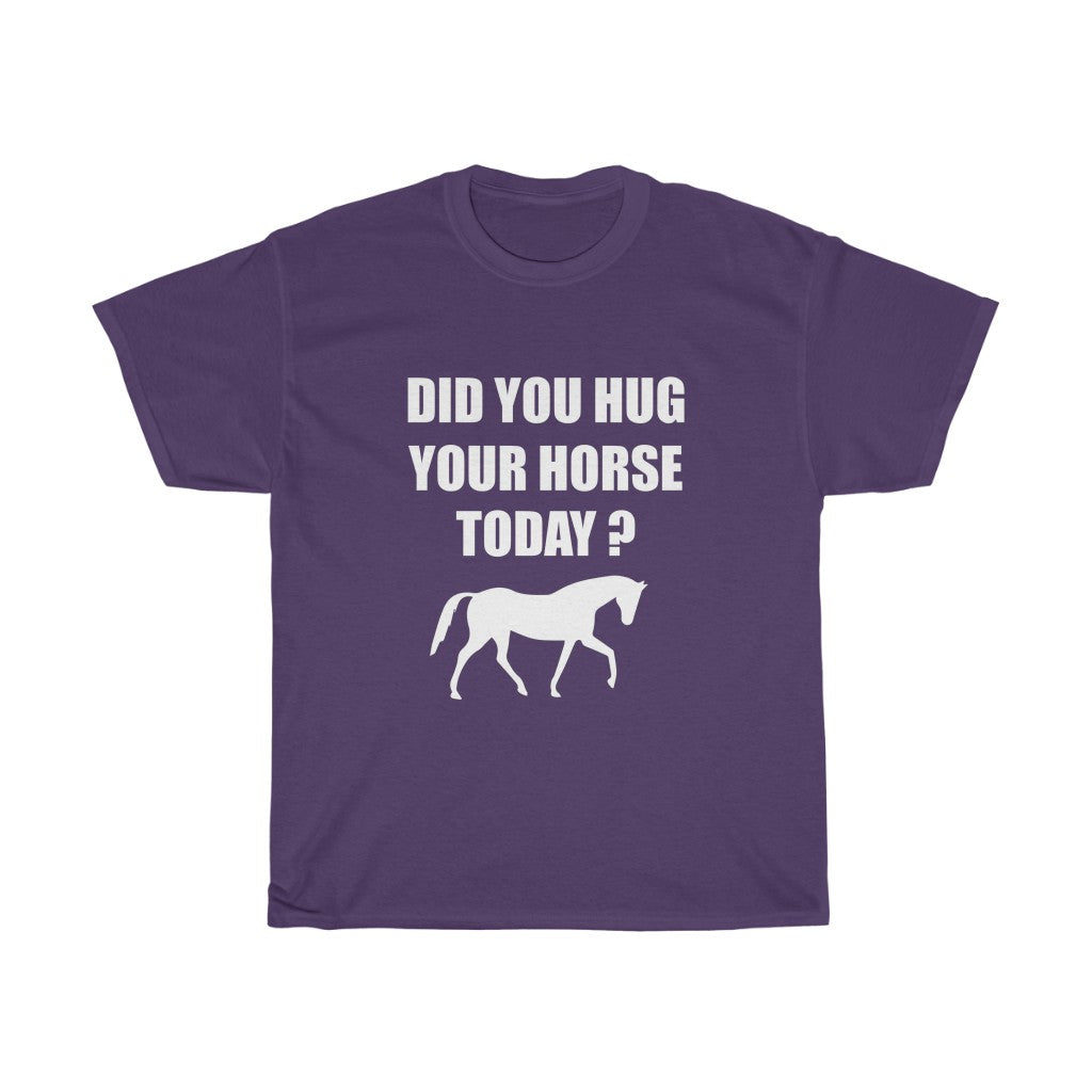 Horse Hugs - Adult Tee (Front Logo) - White Print