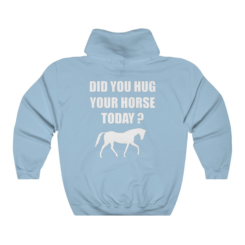 Horse Hugs - Adult Unisex Heavy Blend™ Hooded Sweatshirt - White Print
