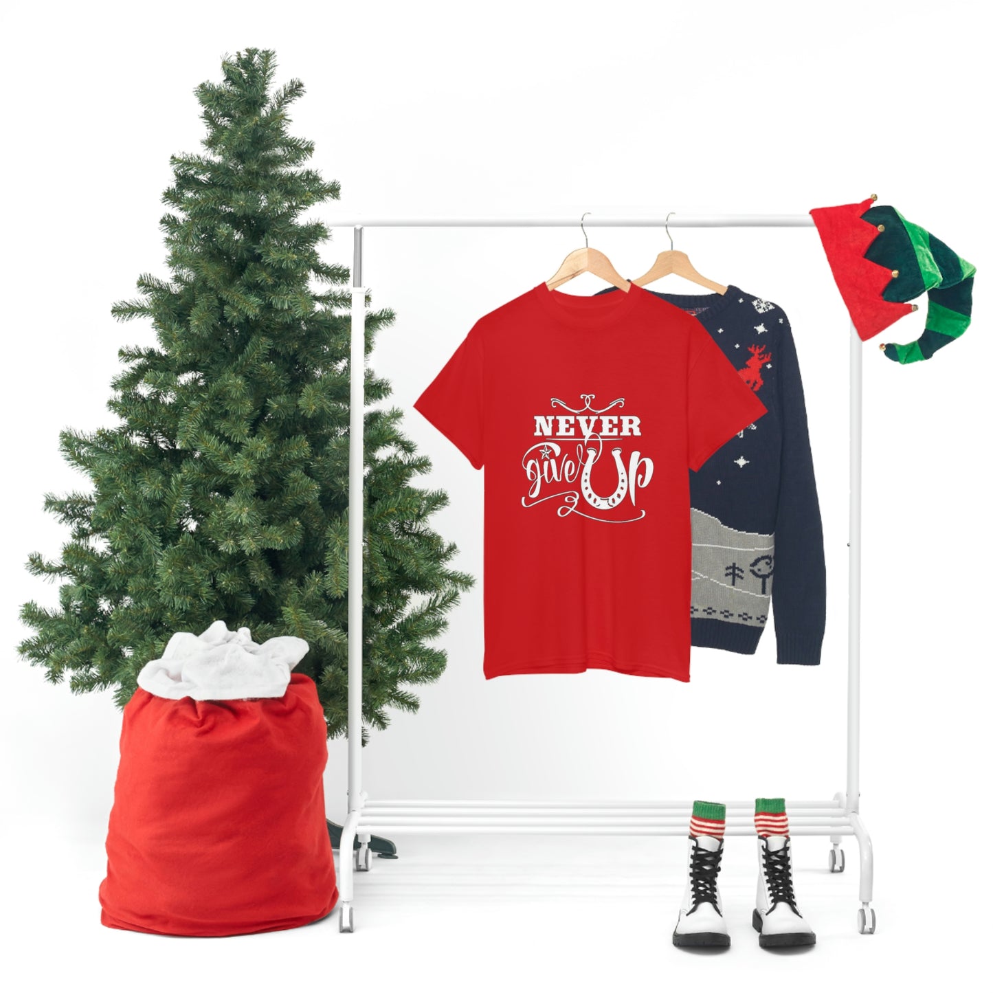 Never Give Up - Adult Tee (Front Logo)