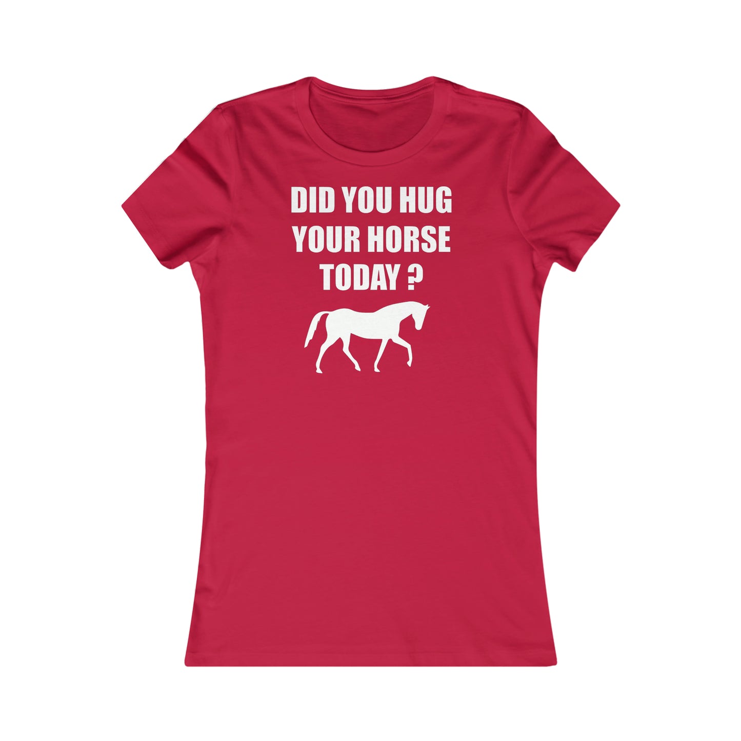 Horse Hugs - Women's Favorite Tee - White Print