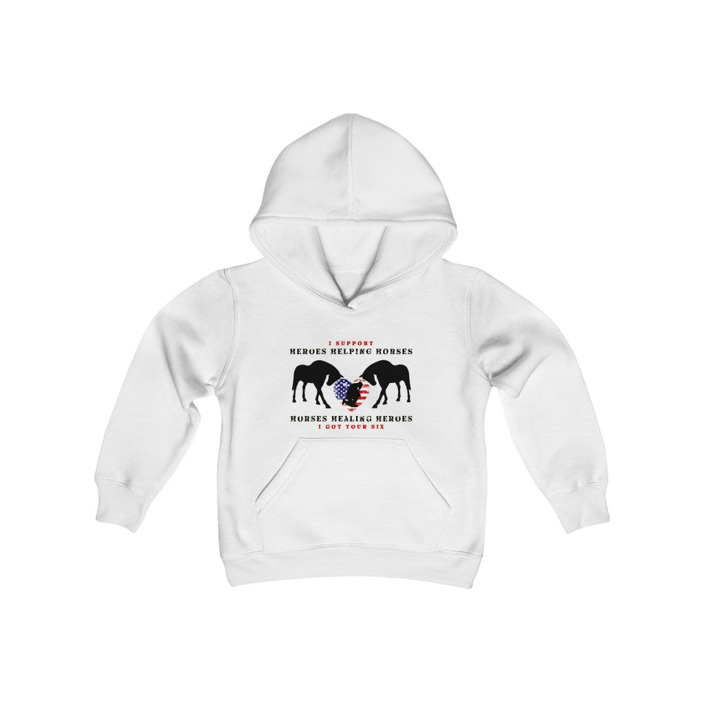 6H - Heart - Youth Hoodie (Front Logo)