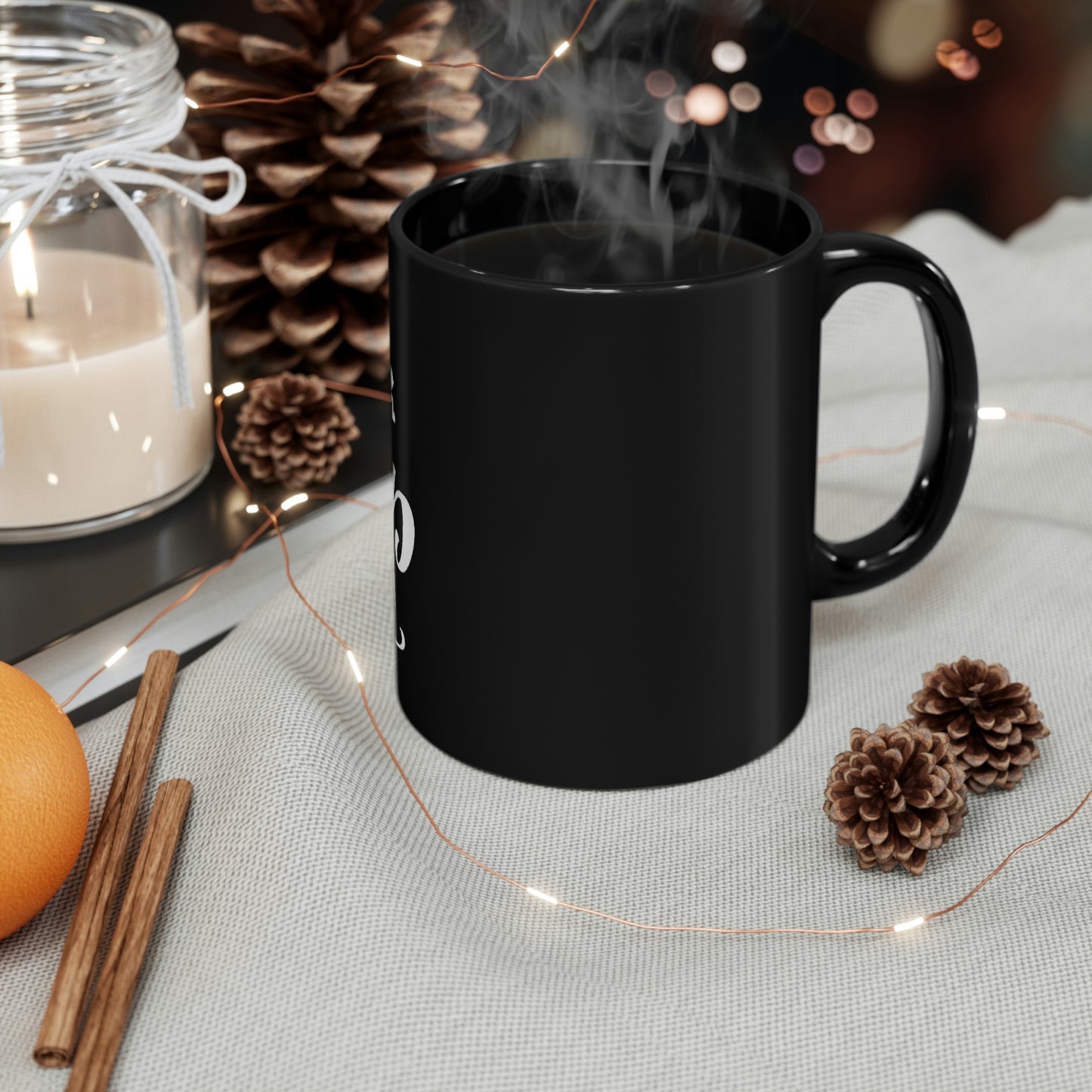 Never Give Up - Black mug 11oz