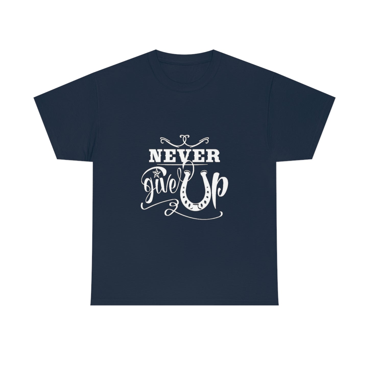 Never Give Up - Adult Tee (Front Logo)