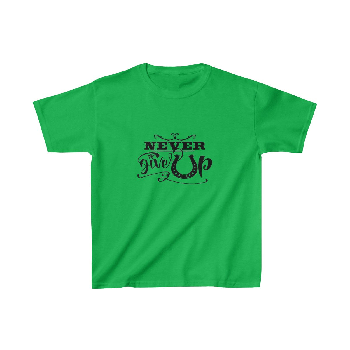 Never Give Up - Kids Heavy Cotton™ Tee