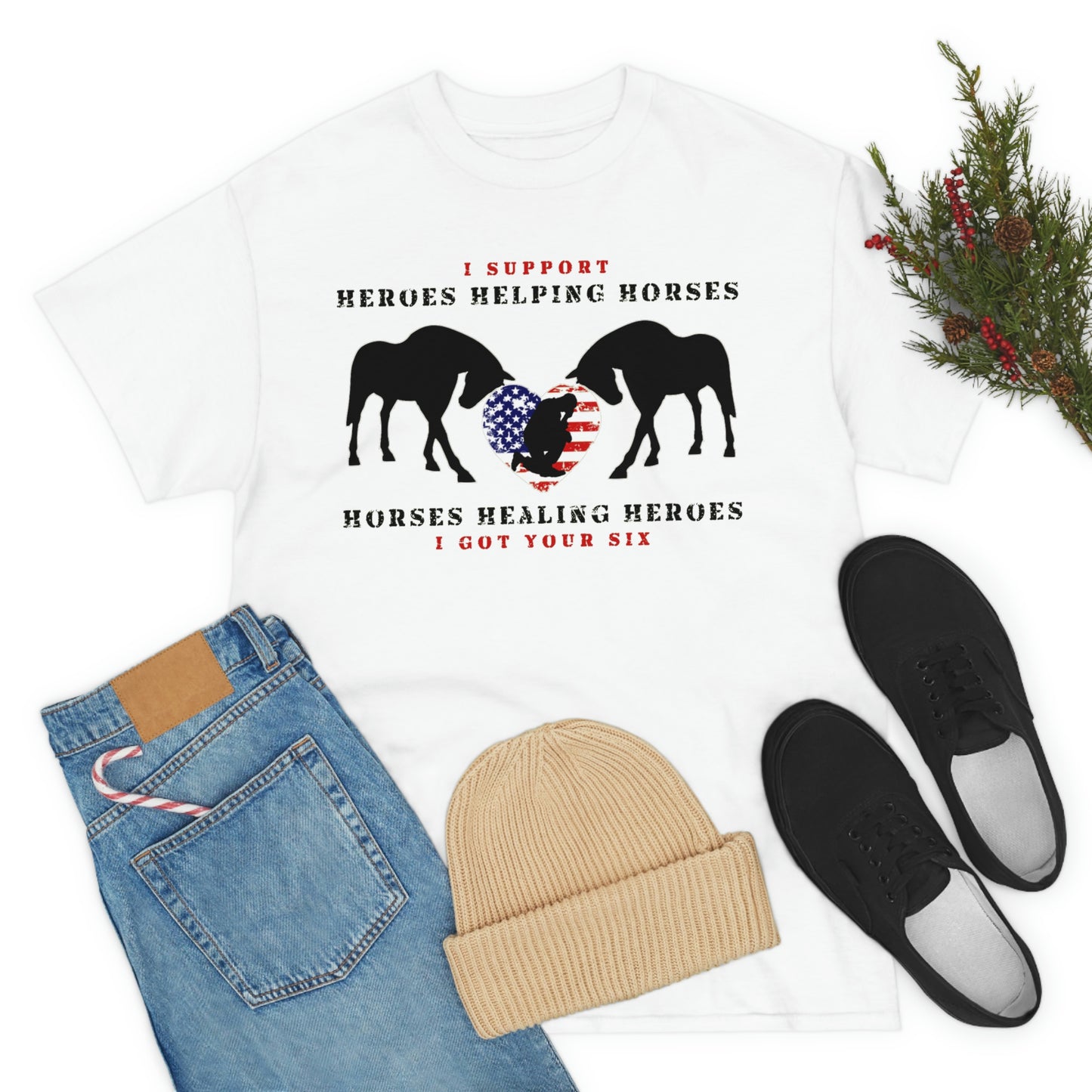 6H - Heart - Adult Tee (Front Logo)