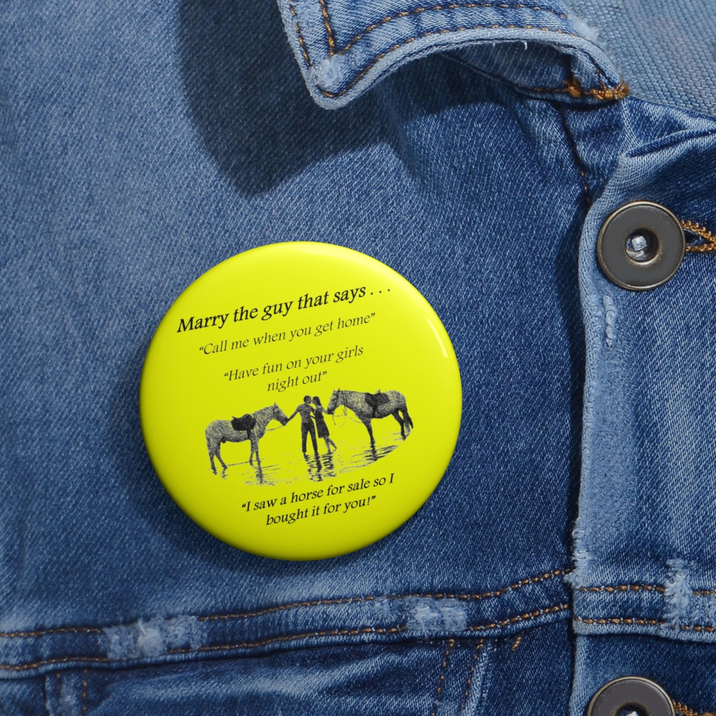 The One! - Custom Pin Buttons - Yellow