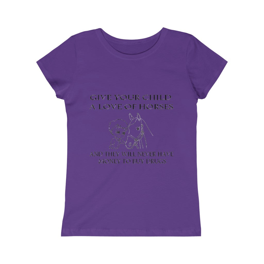 Say NO to Drugs - Girls Princess Tee - Black Print
