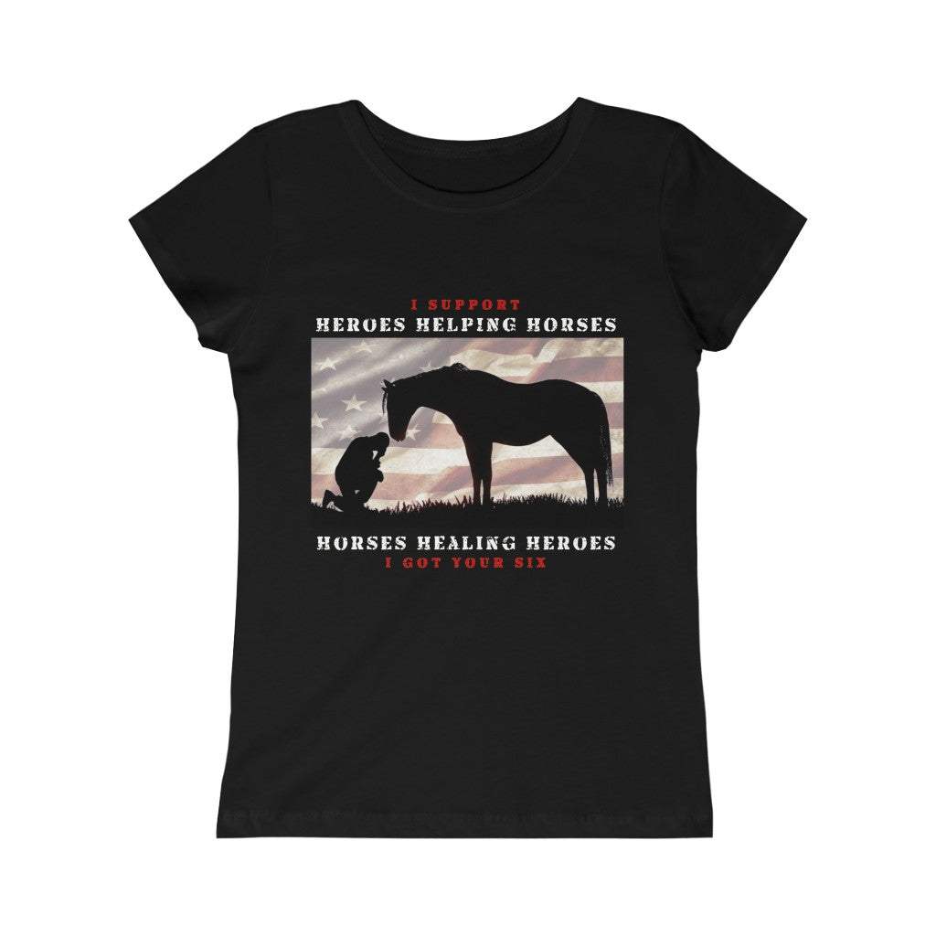 6H - Girls Princess Tee - White Lettering