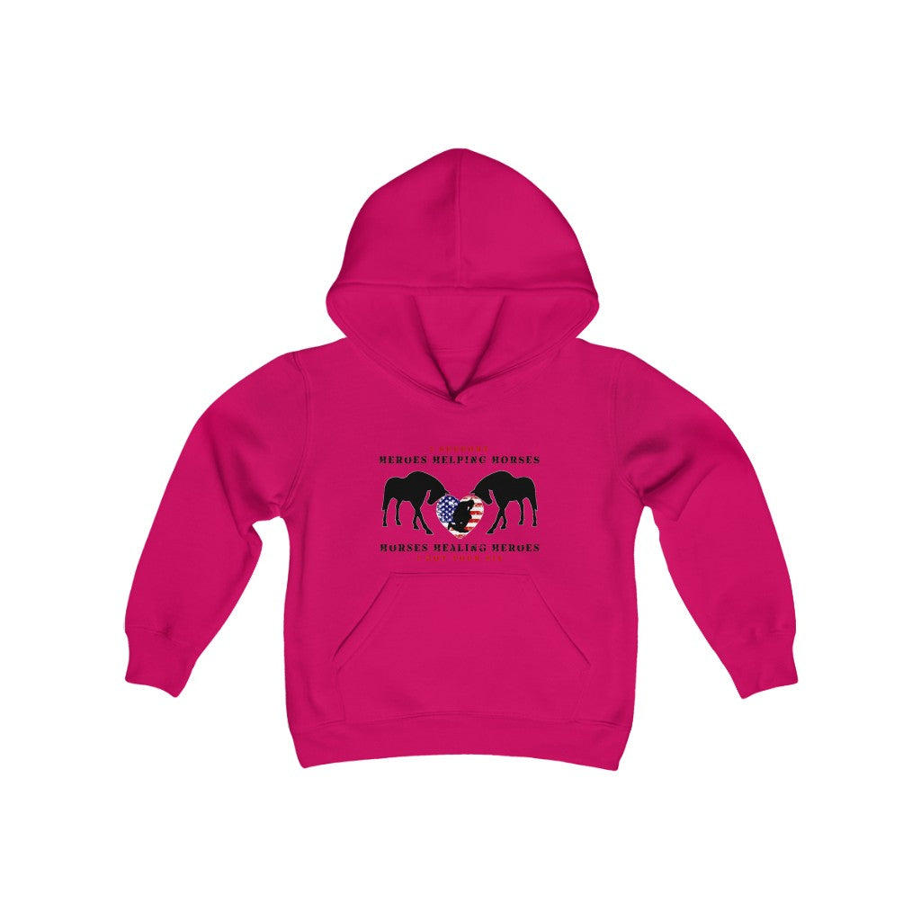 6H - Heart - Youth Hoodie (Front Logo)