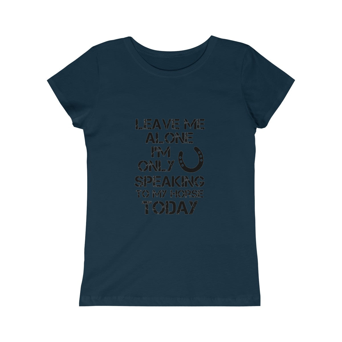 Leave Me Alone - Girls Princess Tee - Black Print