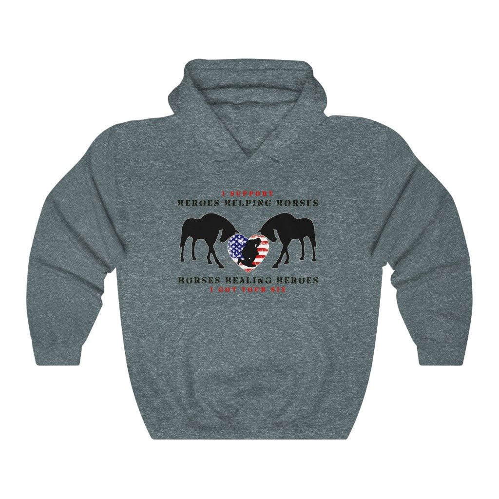 6H - Heart - Adult Unisex Heavy Blend™ Hooded Sweatshirt (Front)
