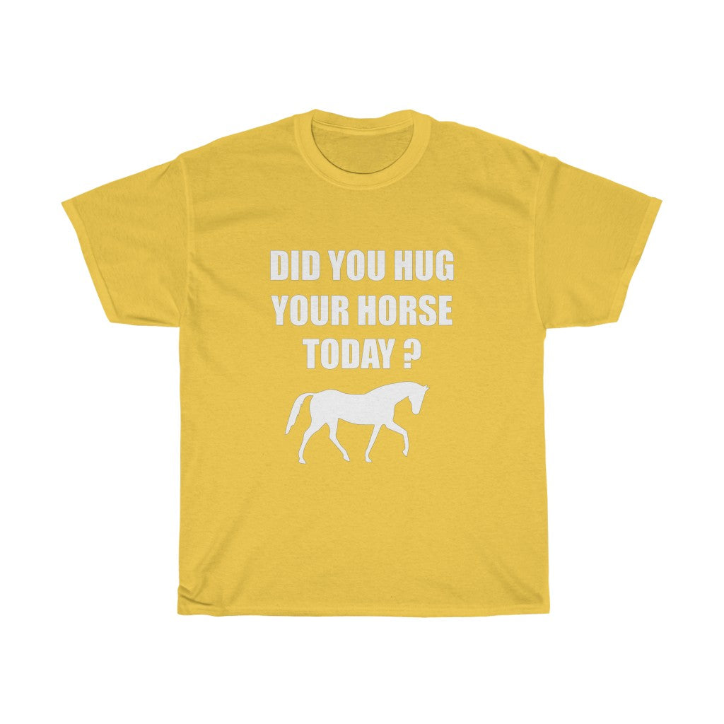Horse Hugs - Adult Tee (Front Logo) - White Print