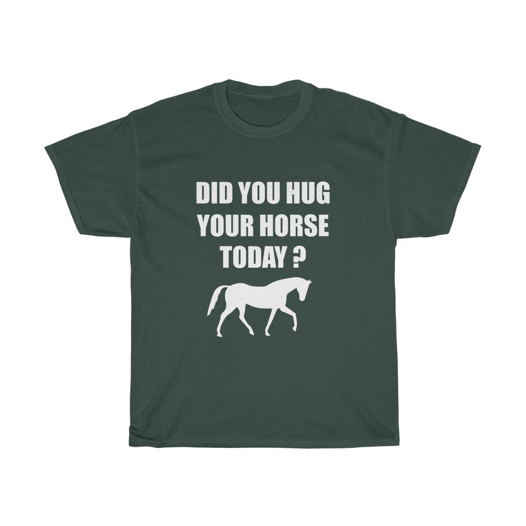 Horse Hugs - Adult Tee (Front Logo) - White Print