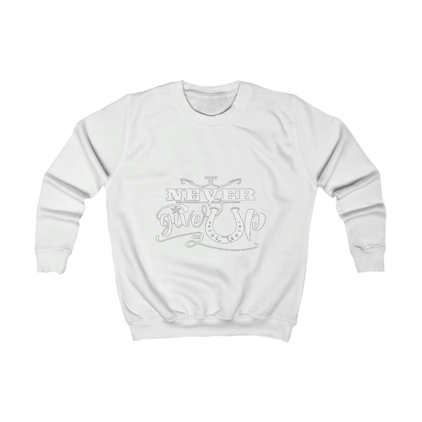 Never Give Up - Kids Sweatshirt