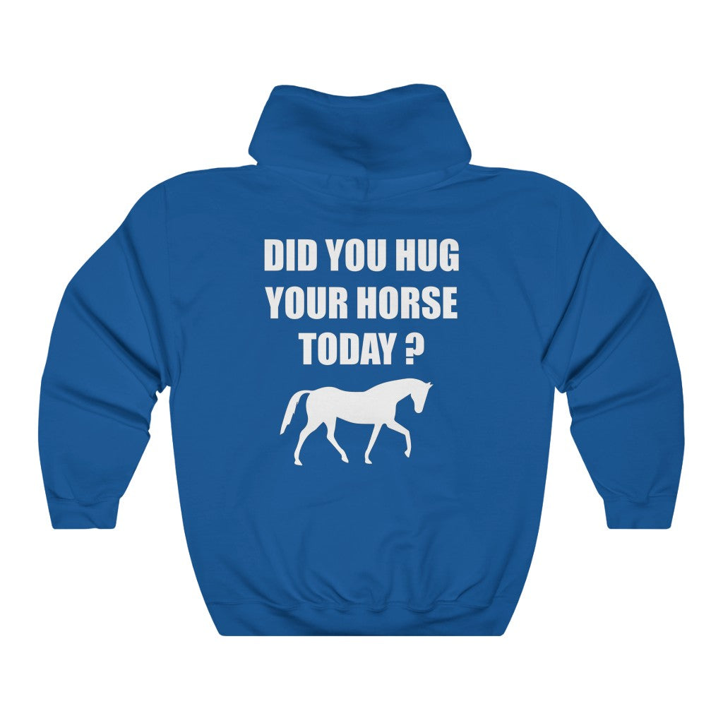 Horse Hugs - Adult Unisex Heavy Blend™ Hooded Sweatshirt - White Print