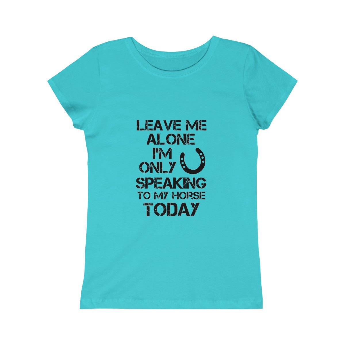 Leave Me Alone - Girls Princess Tee - Black Print
