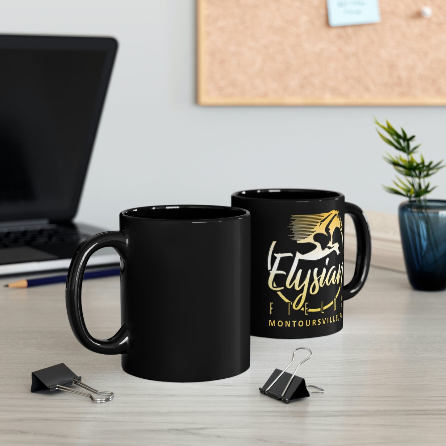 Elysian Fields - Black mug 11oz - Color Logo