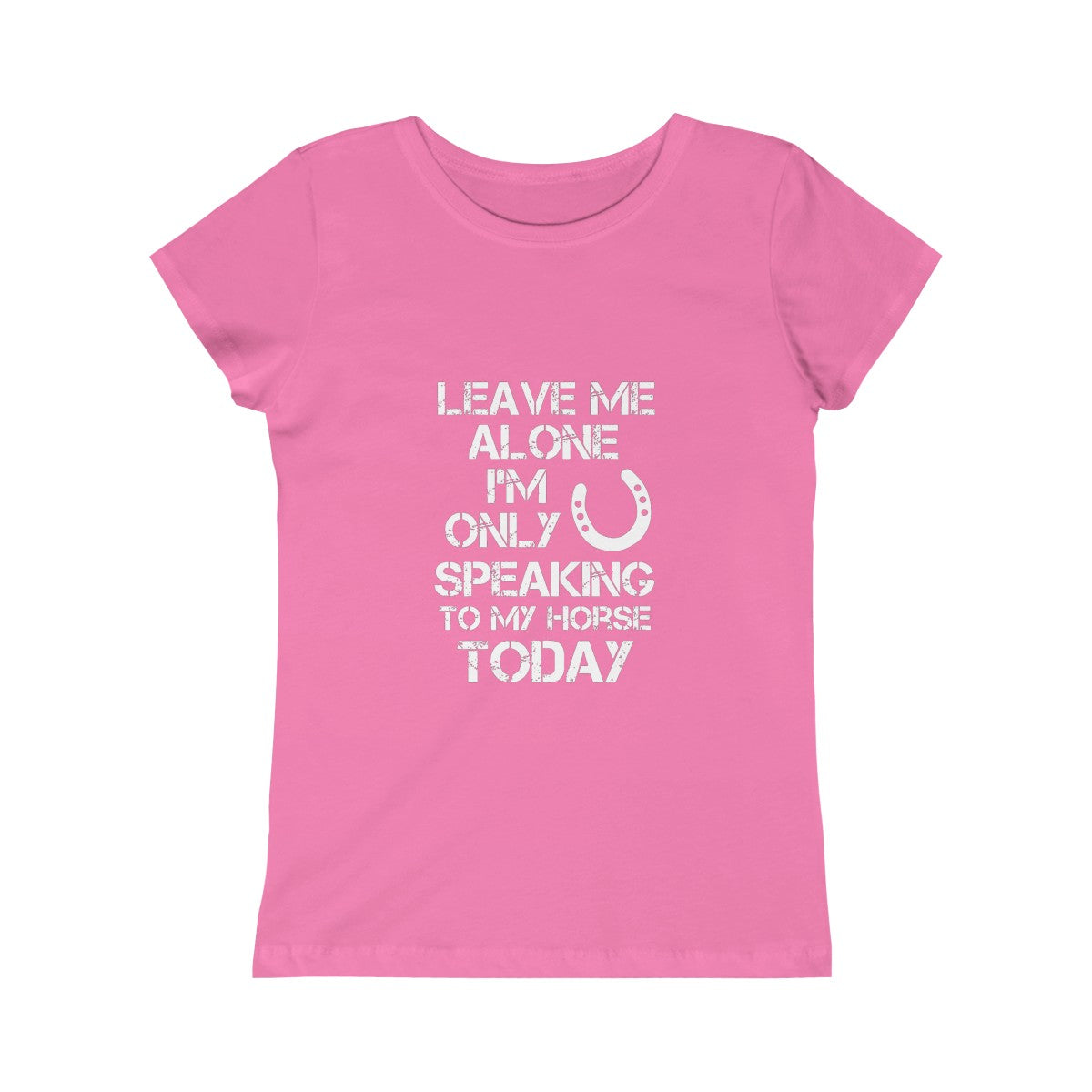 Leave Me Alone - Girls Princess Tee - White Print
