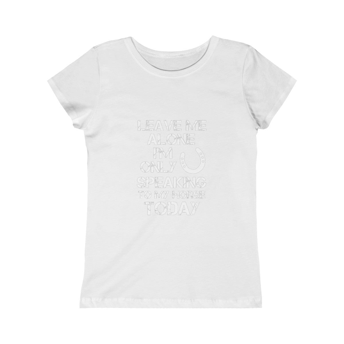 Leave Me Alone - Girls Princess Tee - White Print