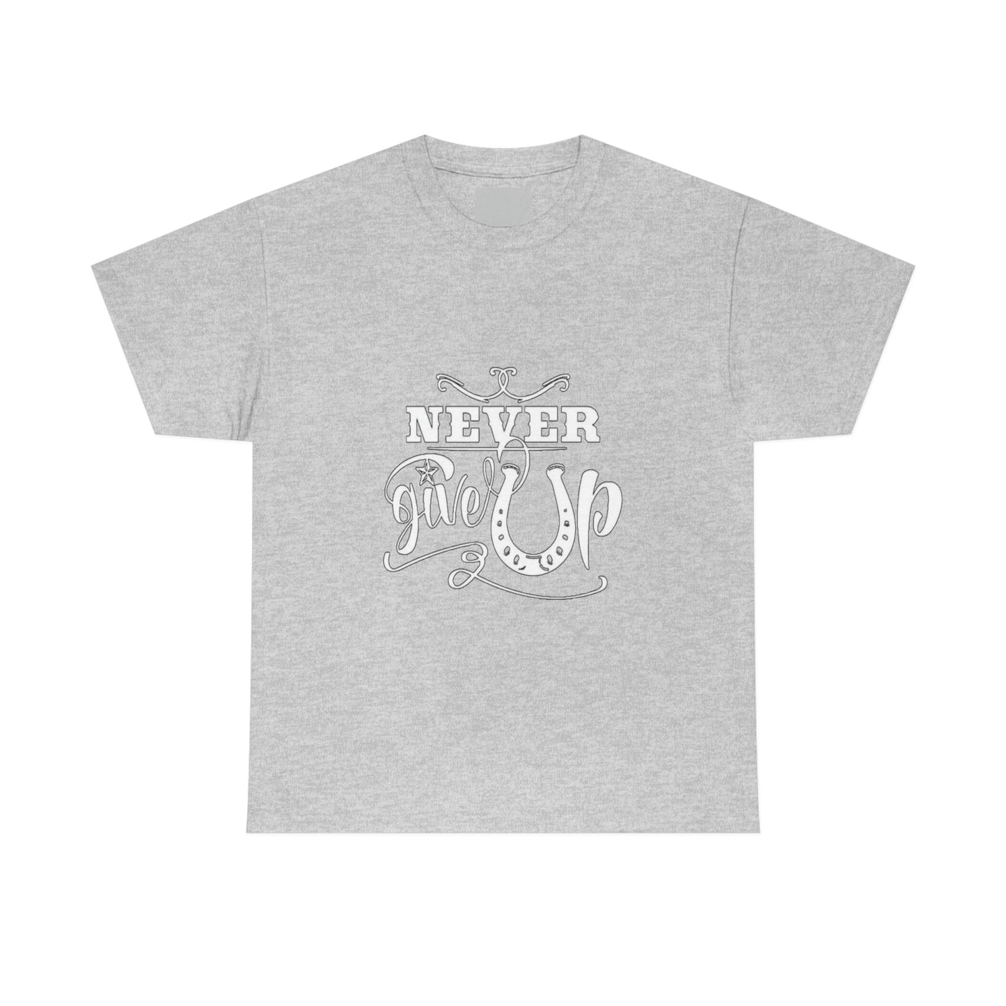 Never Give Up - Adult Tee (Front Logo)