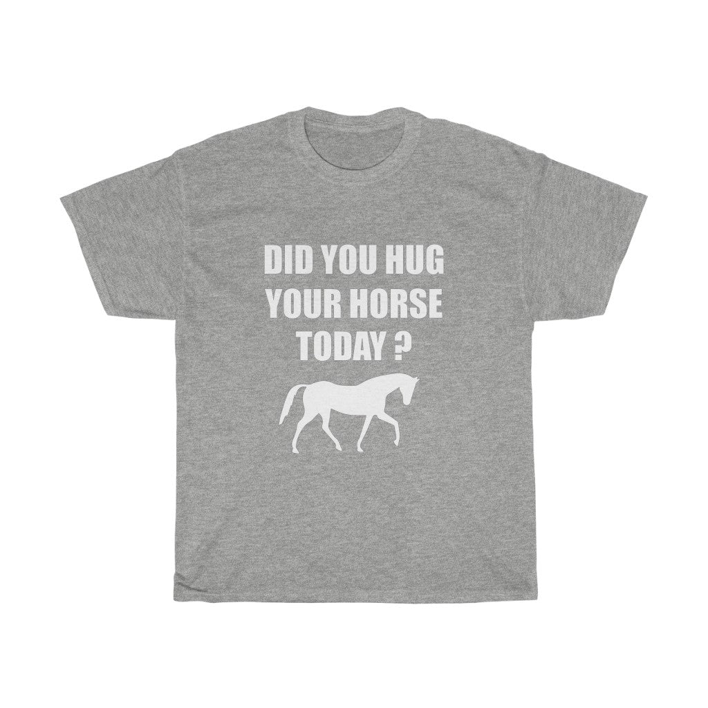 Horse Hugs - Adult Tee (Front Logo) - White Print