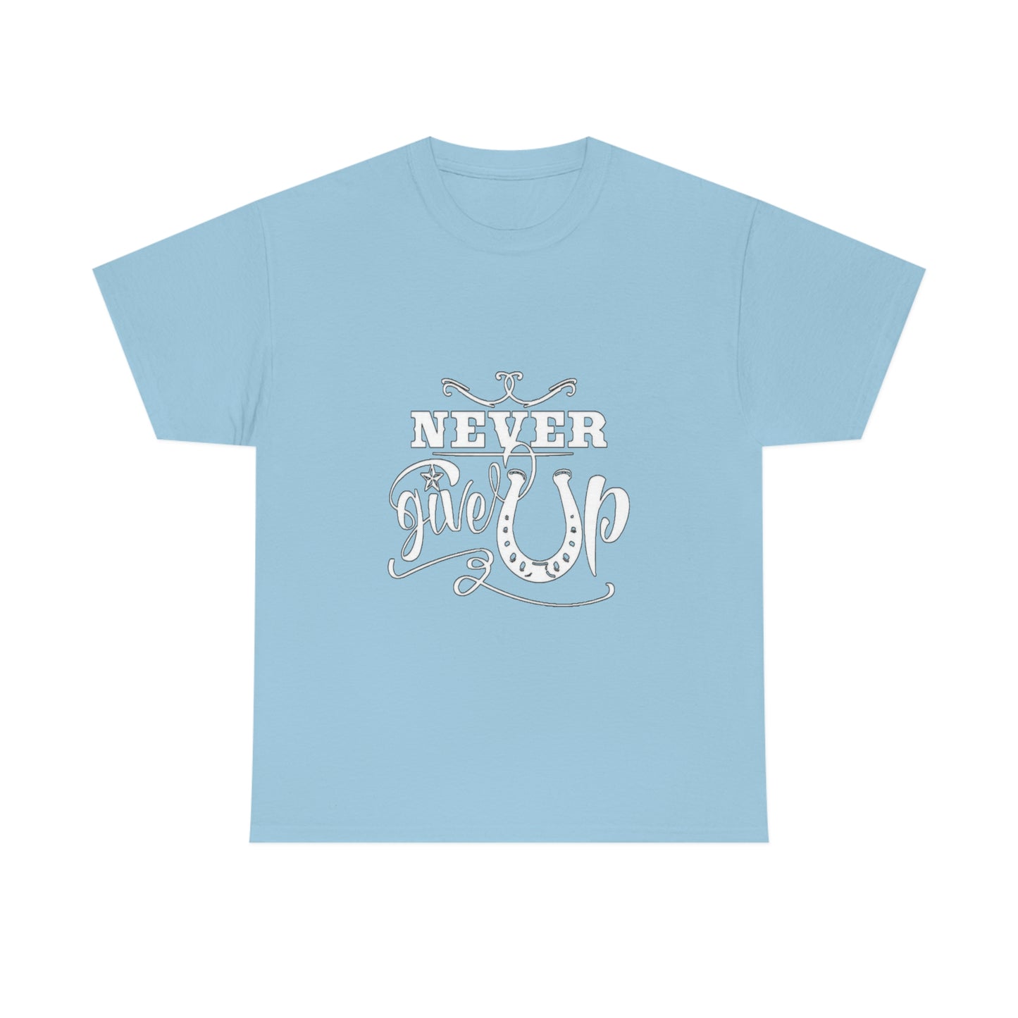 Never Give Up - Adult Tee (Front Logo)