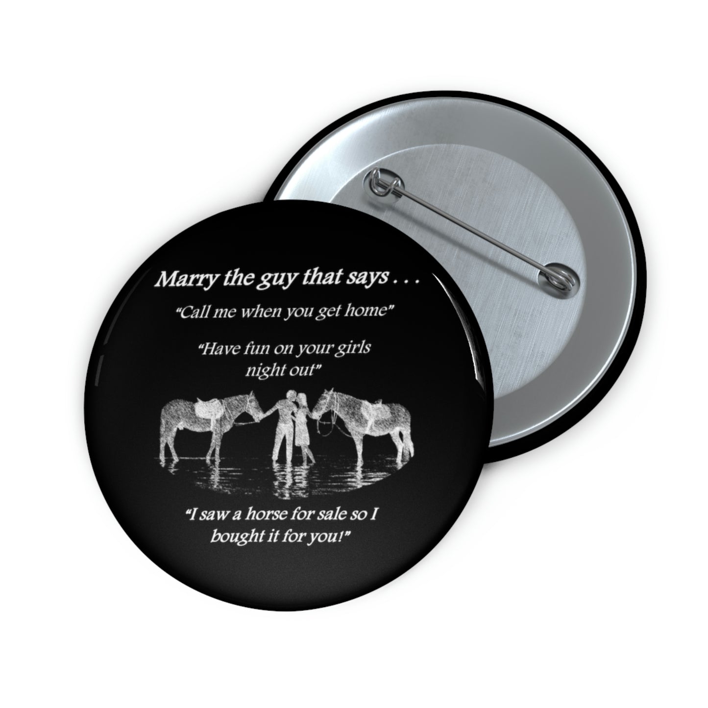 The One! - Custom Pin Buttons - Black