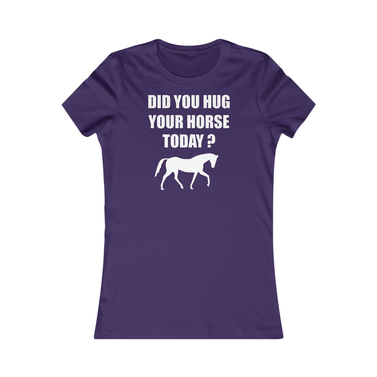 Horse Hugs - Women's Favorite Tee - White Print