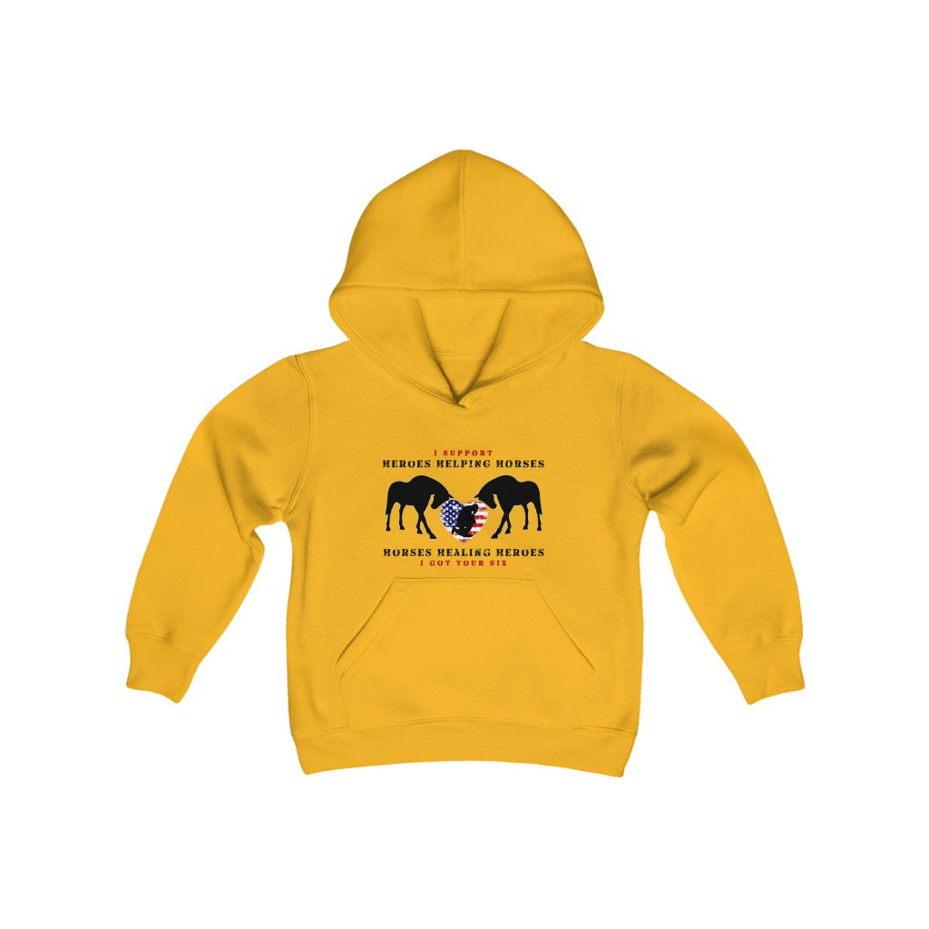 6H - Heart - Youth Hoodie (Front Logo)