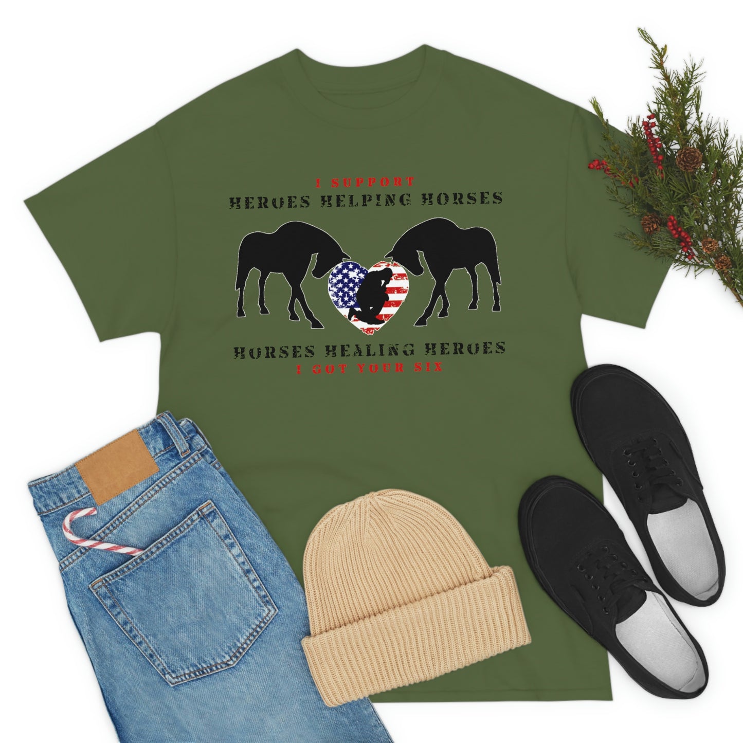 6H - Heart - Adult Tee (Front Logo)