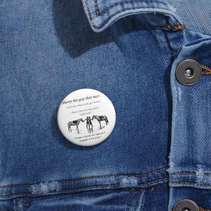The One! - Custom Pin Buttons - White