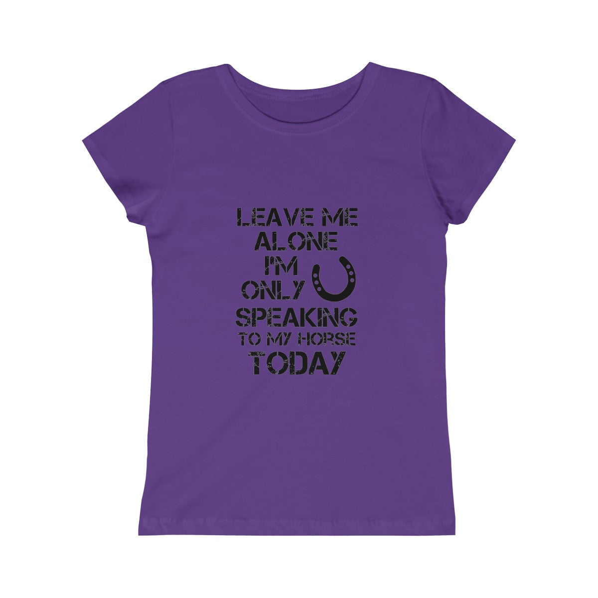 Leave Me Alone - Girls Princess Tee - Black Print