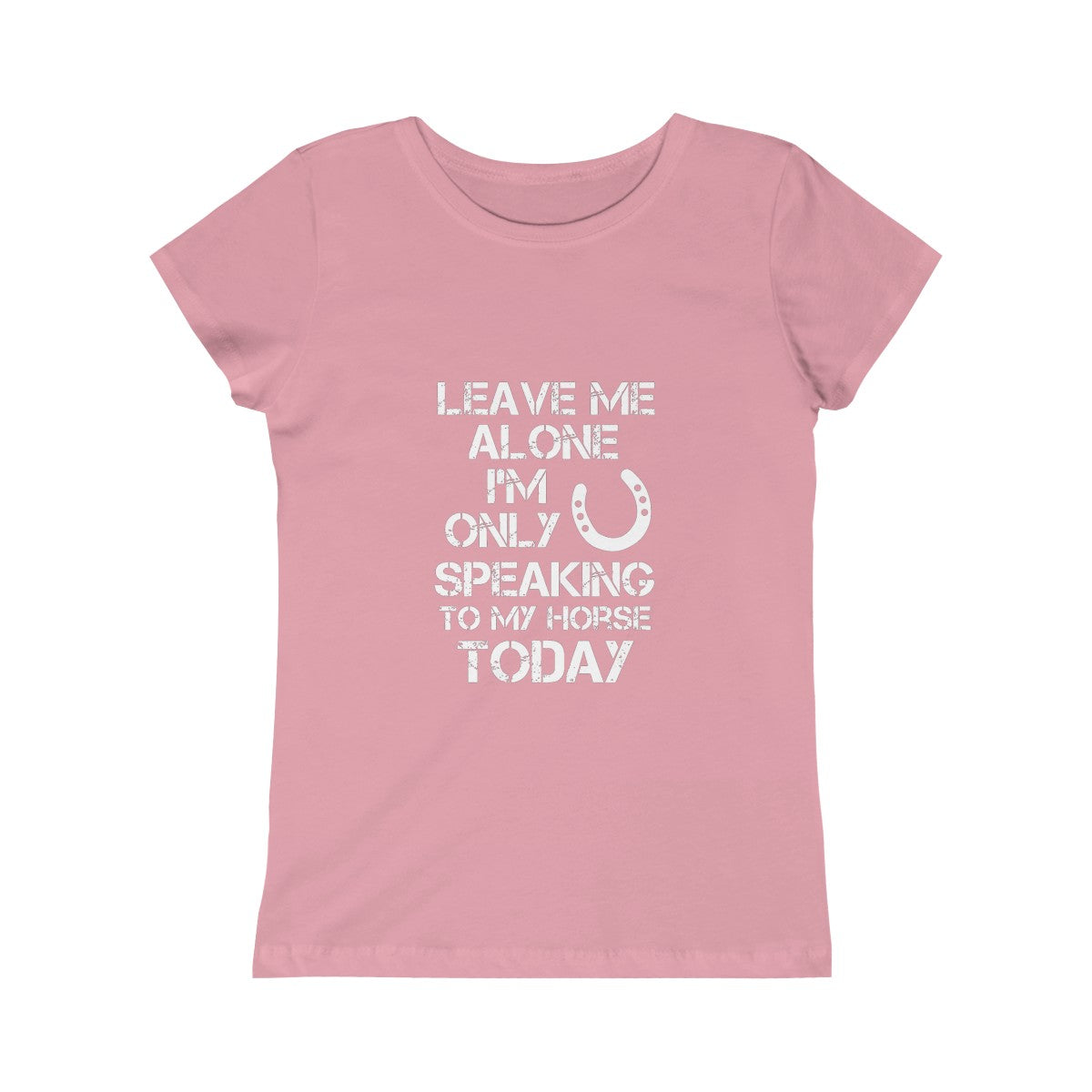 Leave Me Alone - Girls Princess Tee - White Print