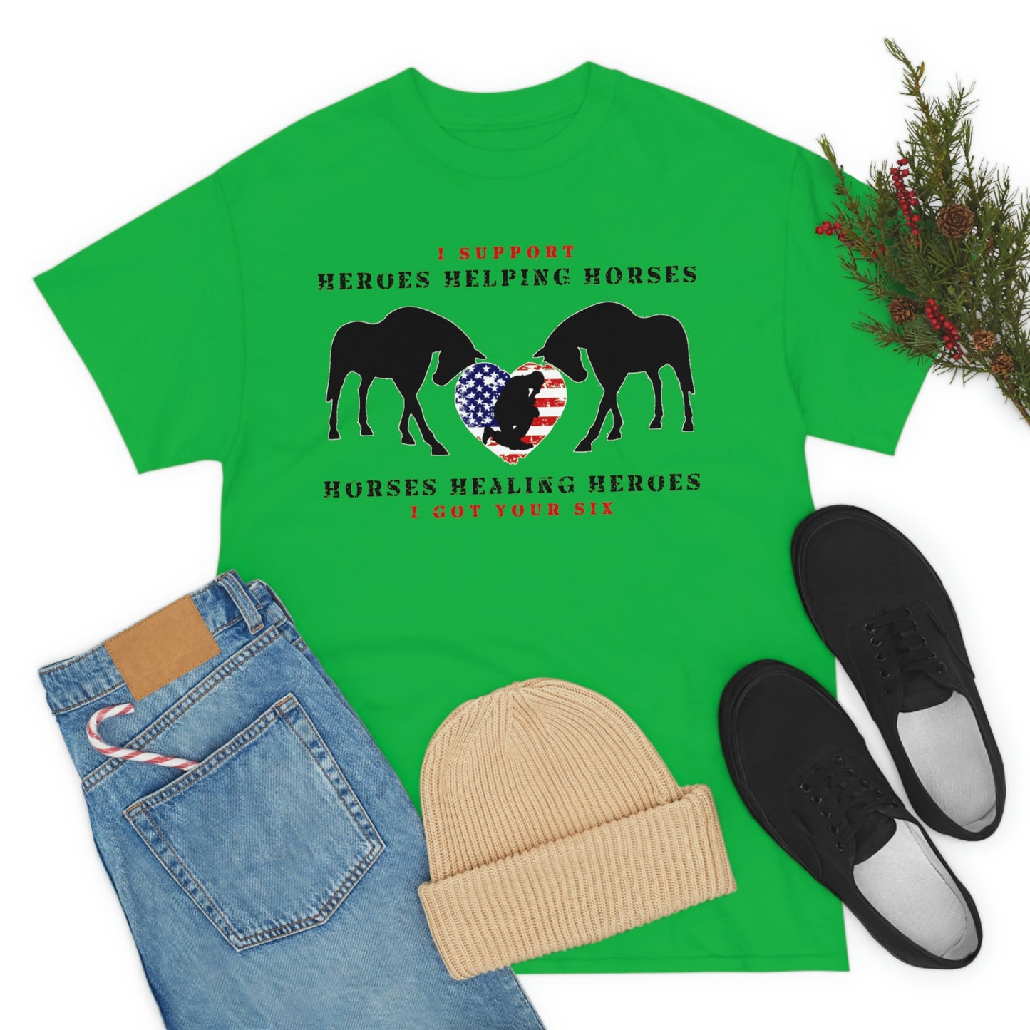 6H - Heart - Adult Tee (Front Logo)