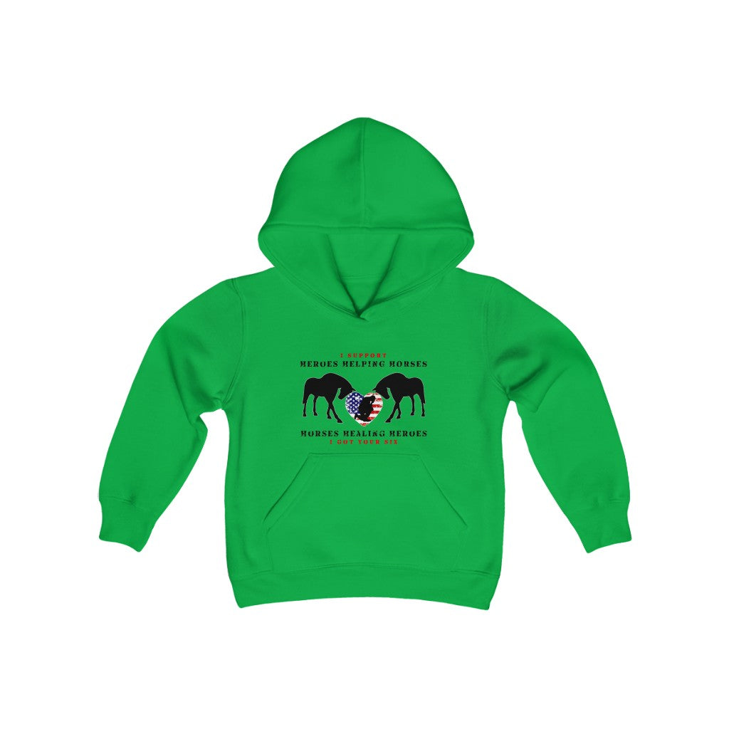 6H - Heart - Youth Hoodie (Front Logo)