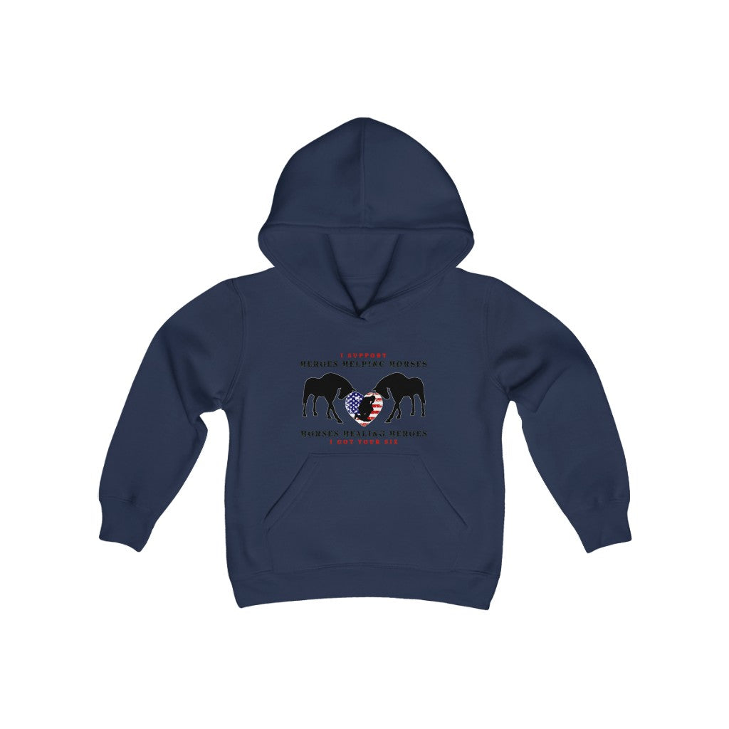 6H - Heart - Youth Hoodie (Front Logo)