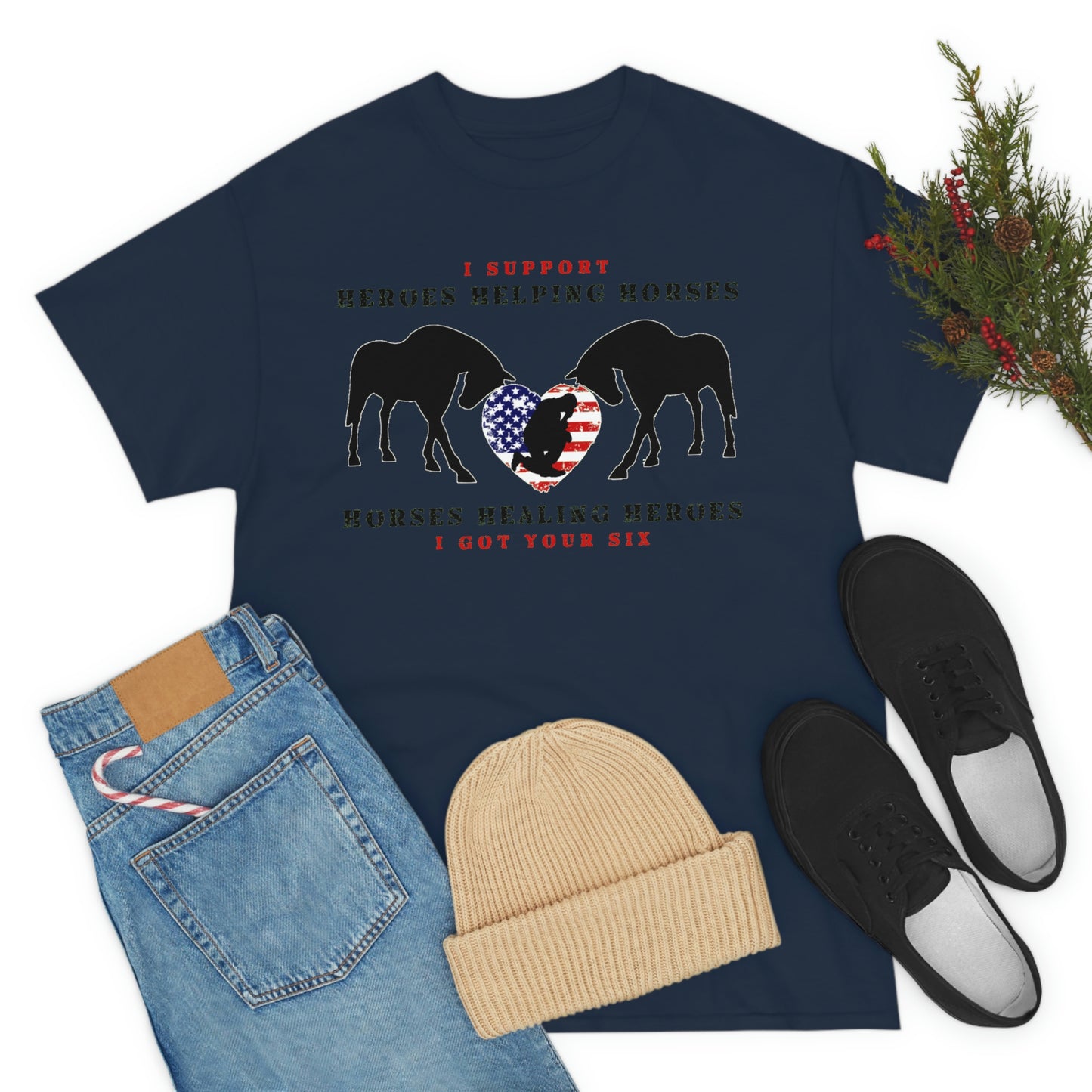 6H - Heart - Adult Tee (Front Logo)