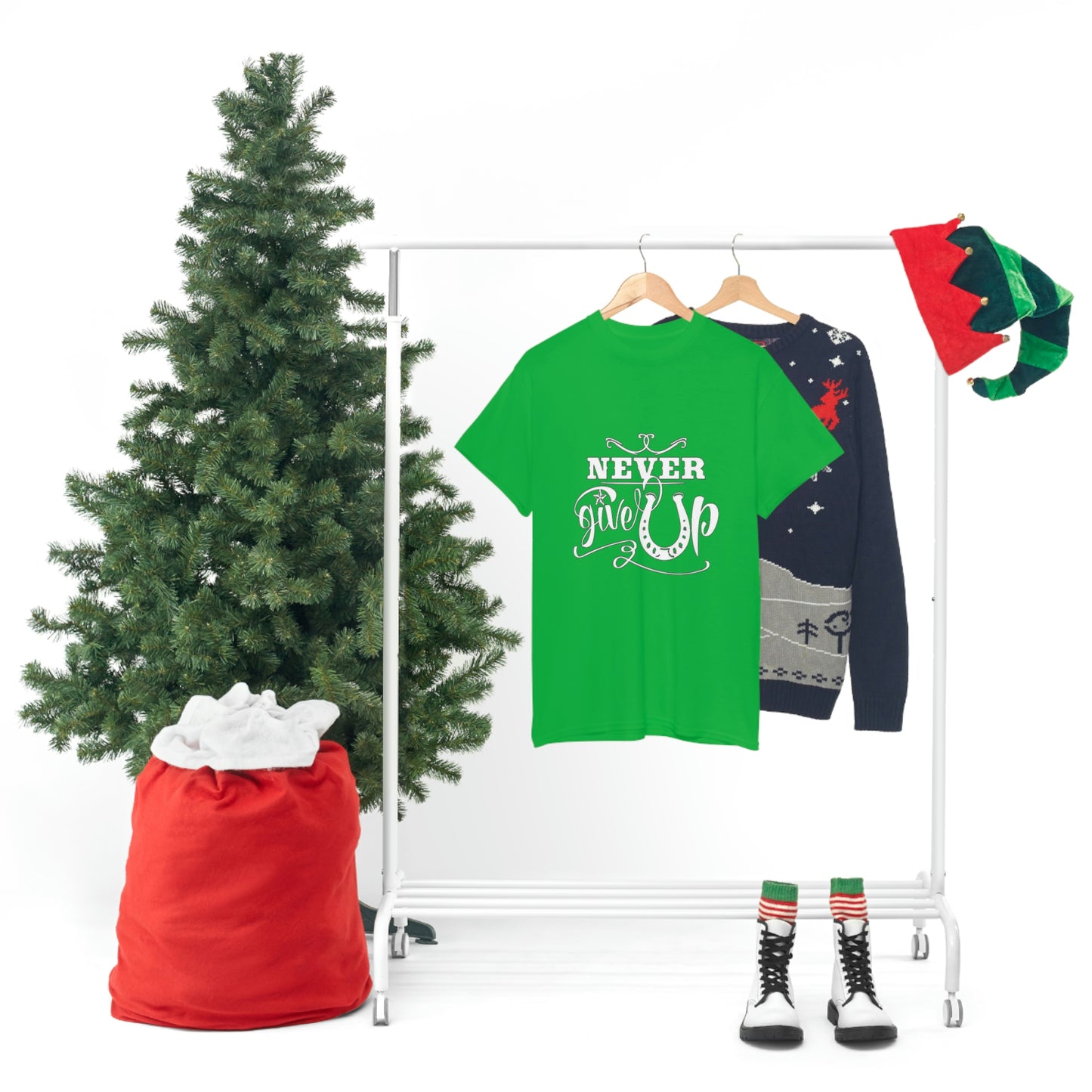 Never Give Up - Adult Tee (Front Logo)