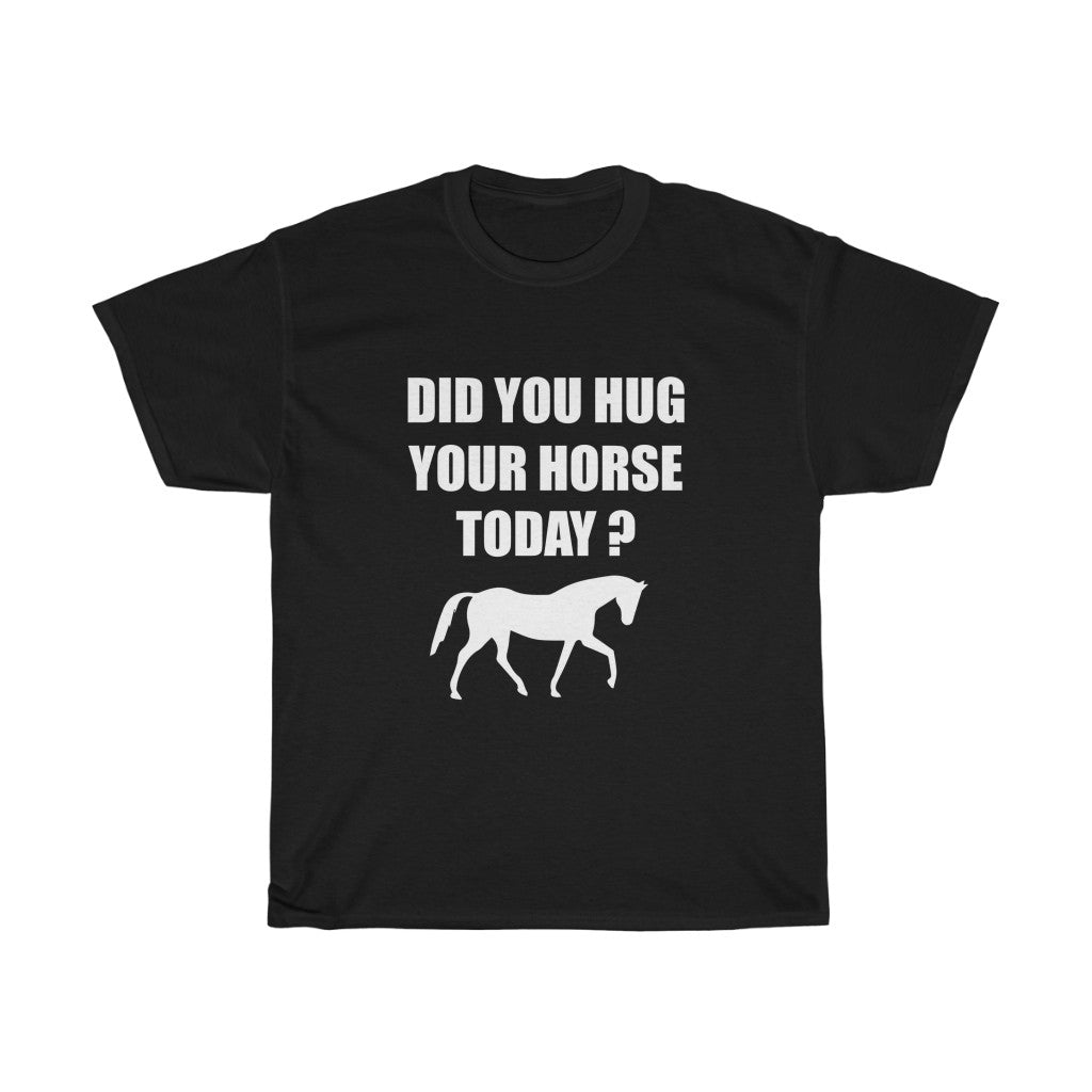 Horse Hugs - Adult Tee (Front Logo) - White Print
