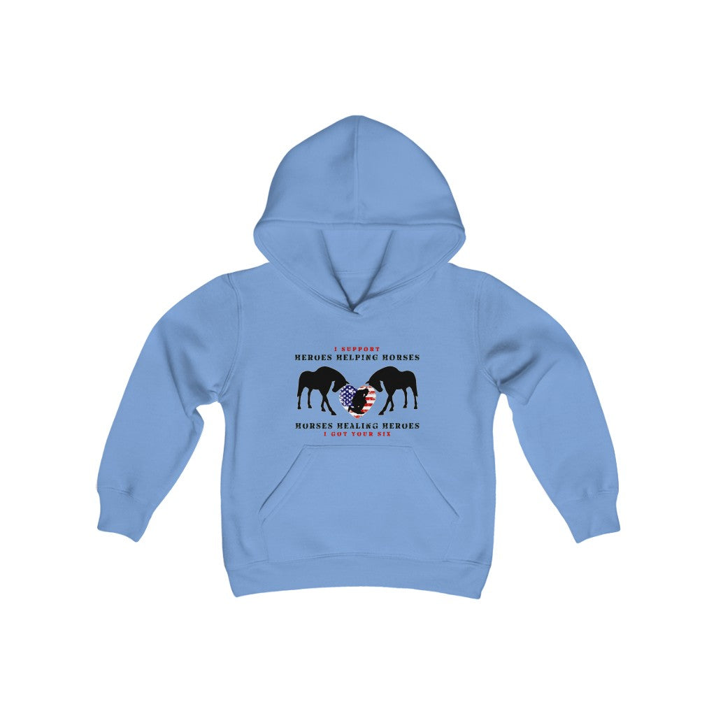6H - Heart - Youth Hoodie (Front Logo)