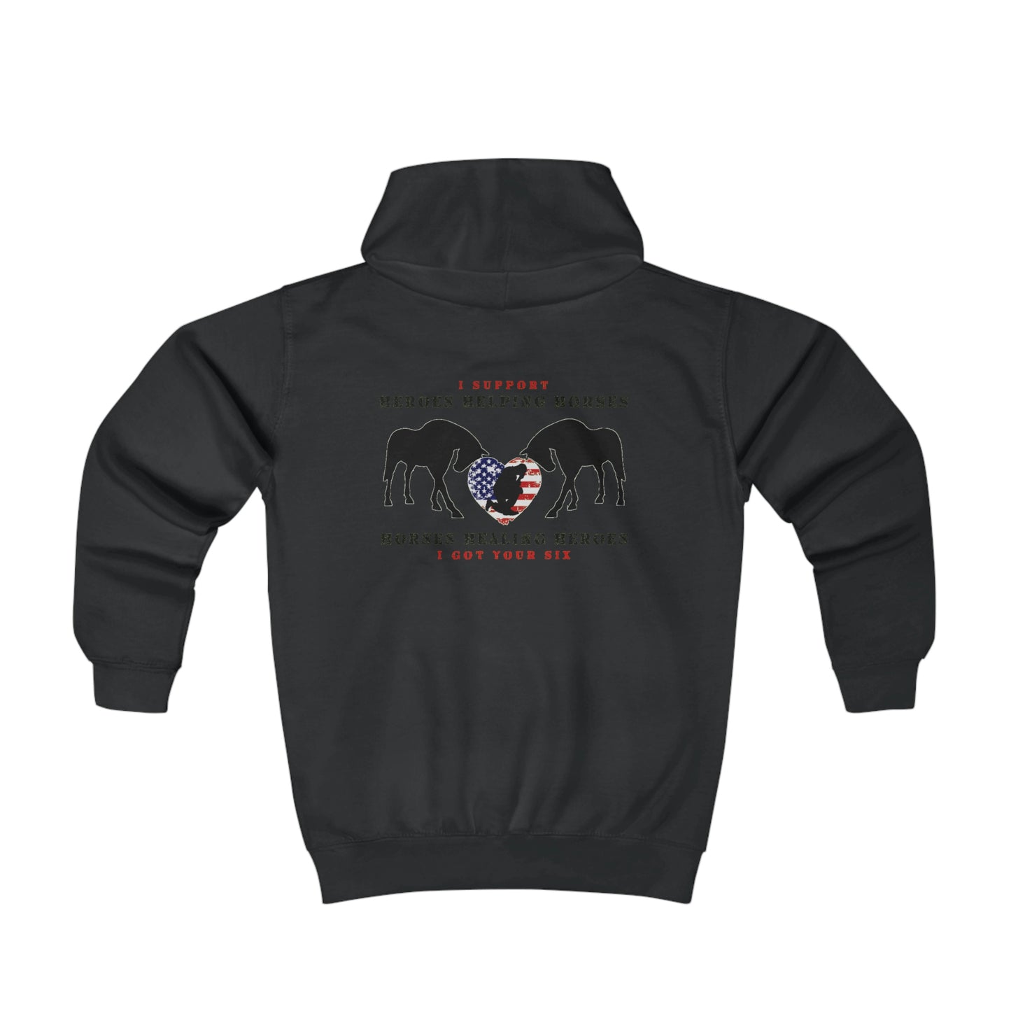 Elysian Fields - 6H - Heart - Youth Hoodie (Back Logo)