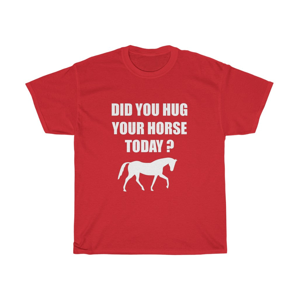 Horse Hugs - Adult Tee (Front Logo) - White Print