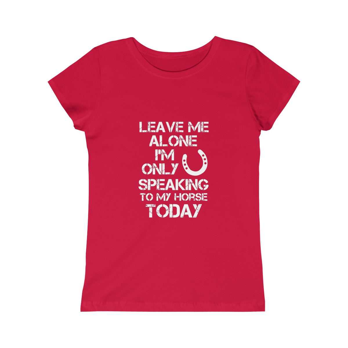 Leave Me Alone - Girls Princess Tee - White Print