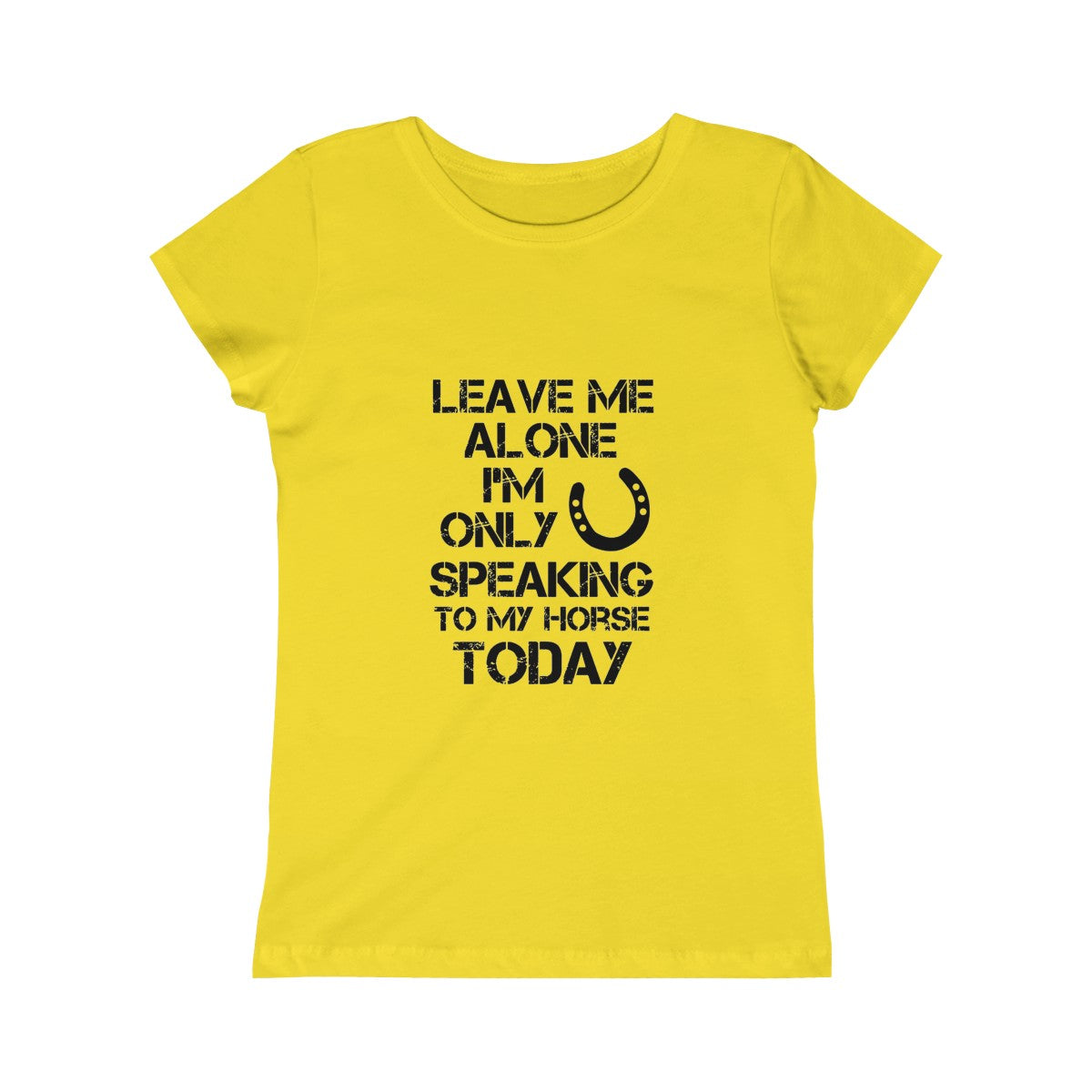 Leave Me Alone - Girls Princess Tee - Black Print