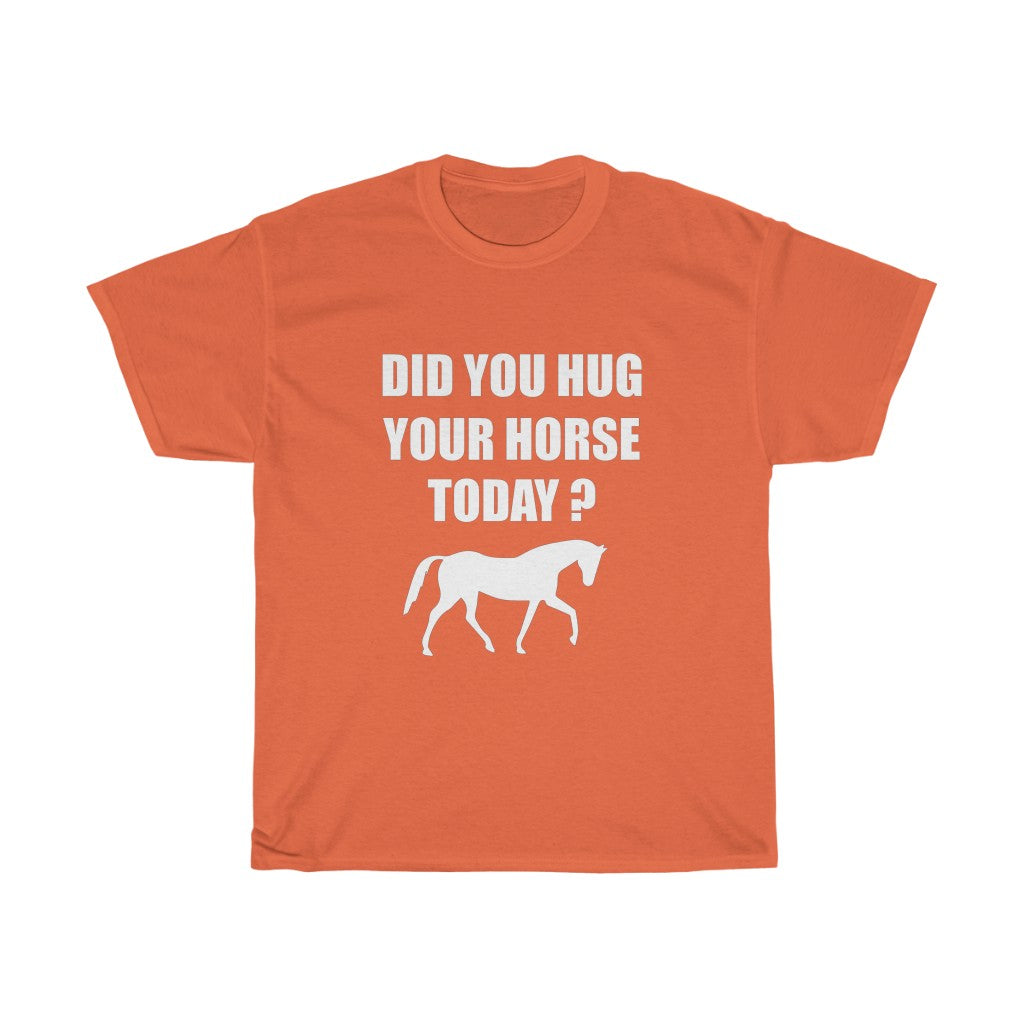 Horse Hugs - Adult Tee (Front Logo) - White Print